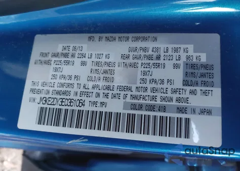 2014 Mazda Cx-5 Grand Touring from USA, damaged, VIN JM3KE2DY3E0361064